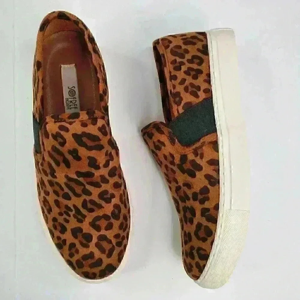 Sofree Exclusive Women's Fashion Leopard Platform Sneakers Slip On Shoes Size 6 - Picture 6 of 9